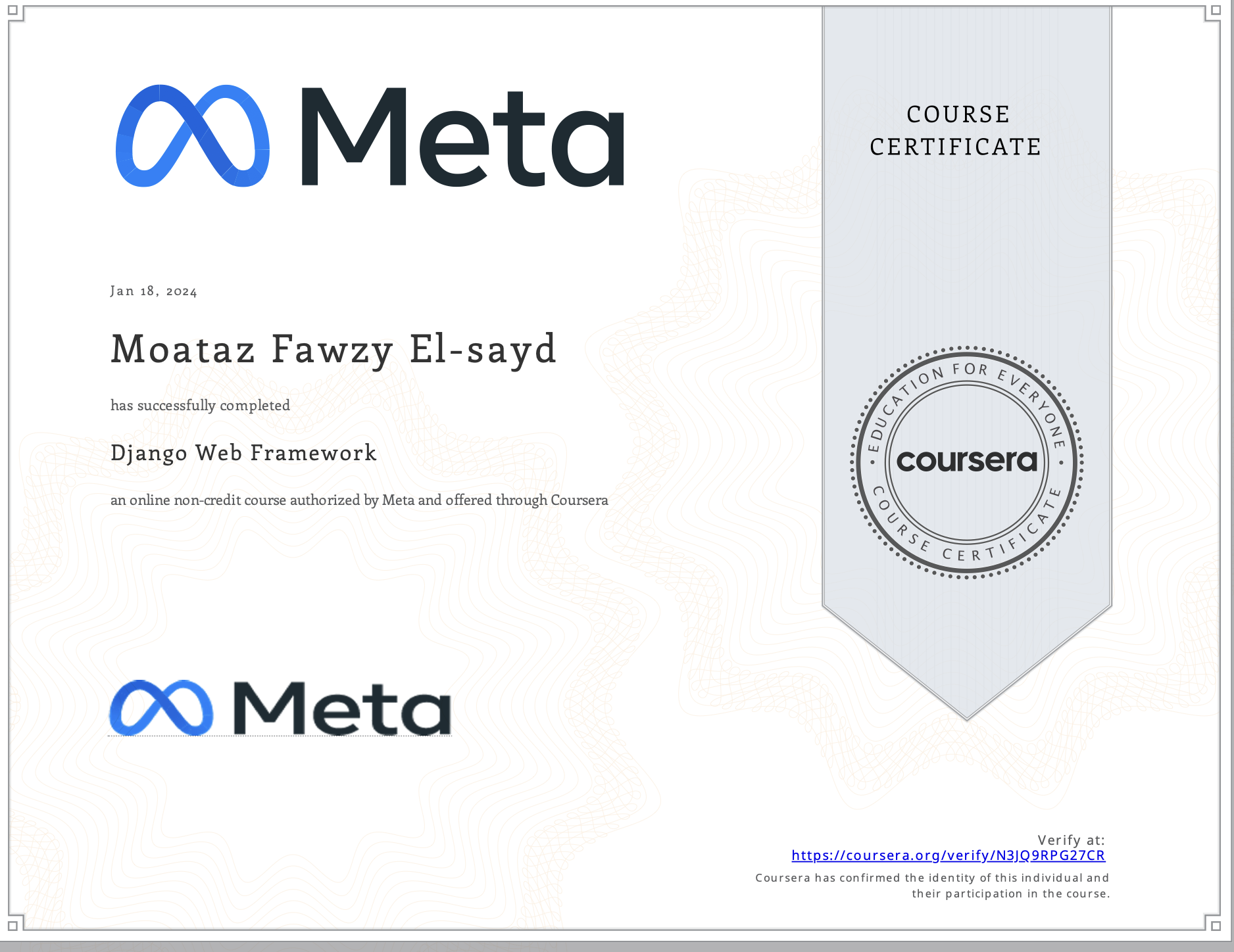 Meta Django Backend Certificate